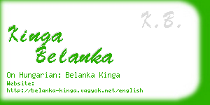 kinga belanka business card